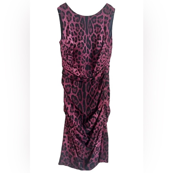 Dolce & Gabbana Animal Print Silk Sleeveless Dress, size 40 (US 4) - Picture 6 of 7